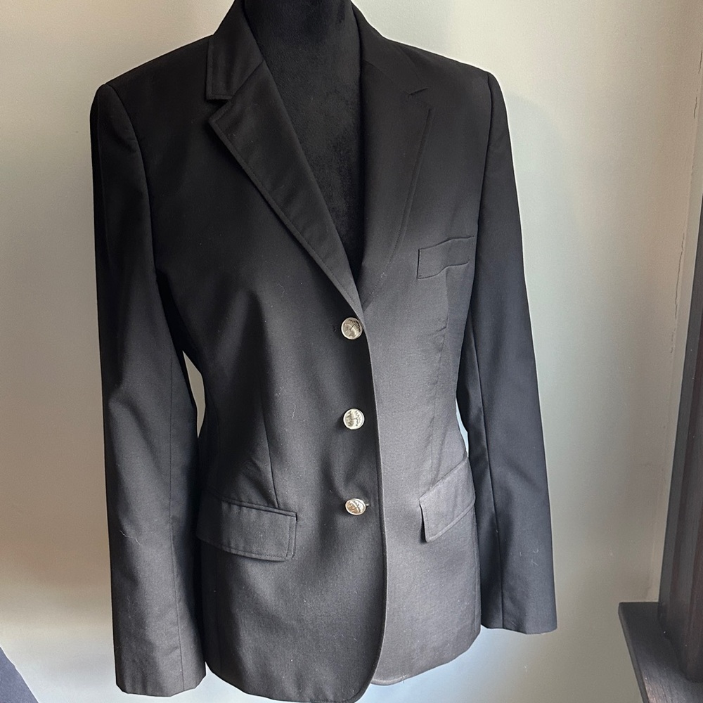 Brooks Brothers Black Blazer with Silver Buttons